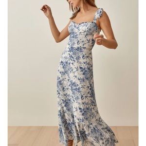 Reformation “Nikita” dress in Pompadour print